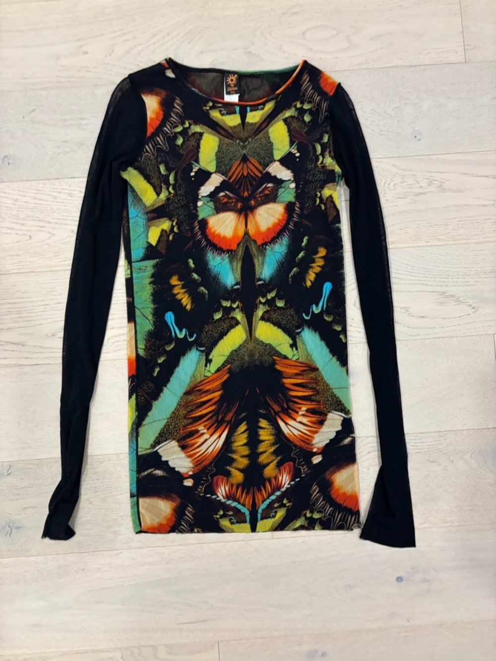 Archival Jean Paul Gaultier Soleil Butterfly Mesh Dress - 90s M/L- never worn